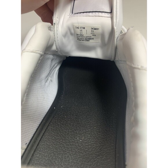 GOATS Sneakers Platform Smooth White Leather Slip On Hook Loop Mens Shoe Sz 9.5 - Picture 9 of 9